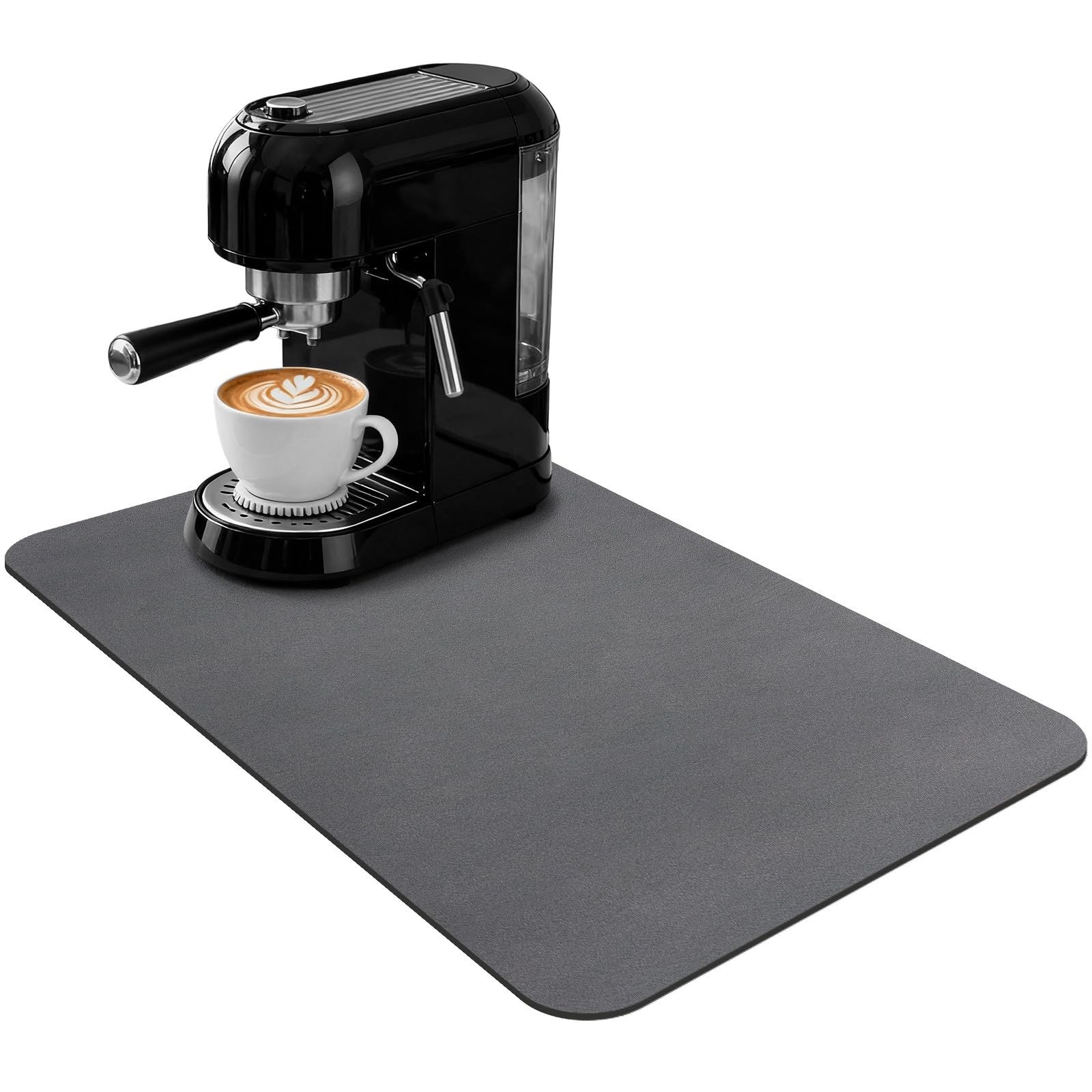 Coffee Mat 24x16 Inch, Dark Gray Coffee Table Mat, Absorbent Hide Stain Rubbe...
