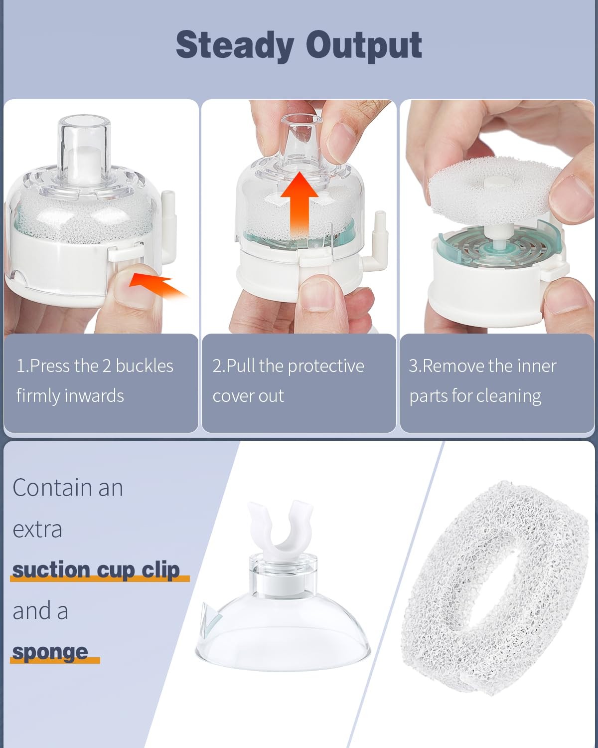 Pawfly Mini Aquarium Sponge Filter, Small Fish Tank Internal Filter