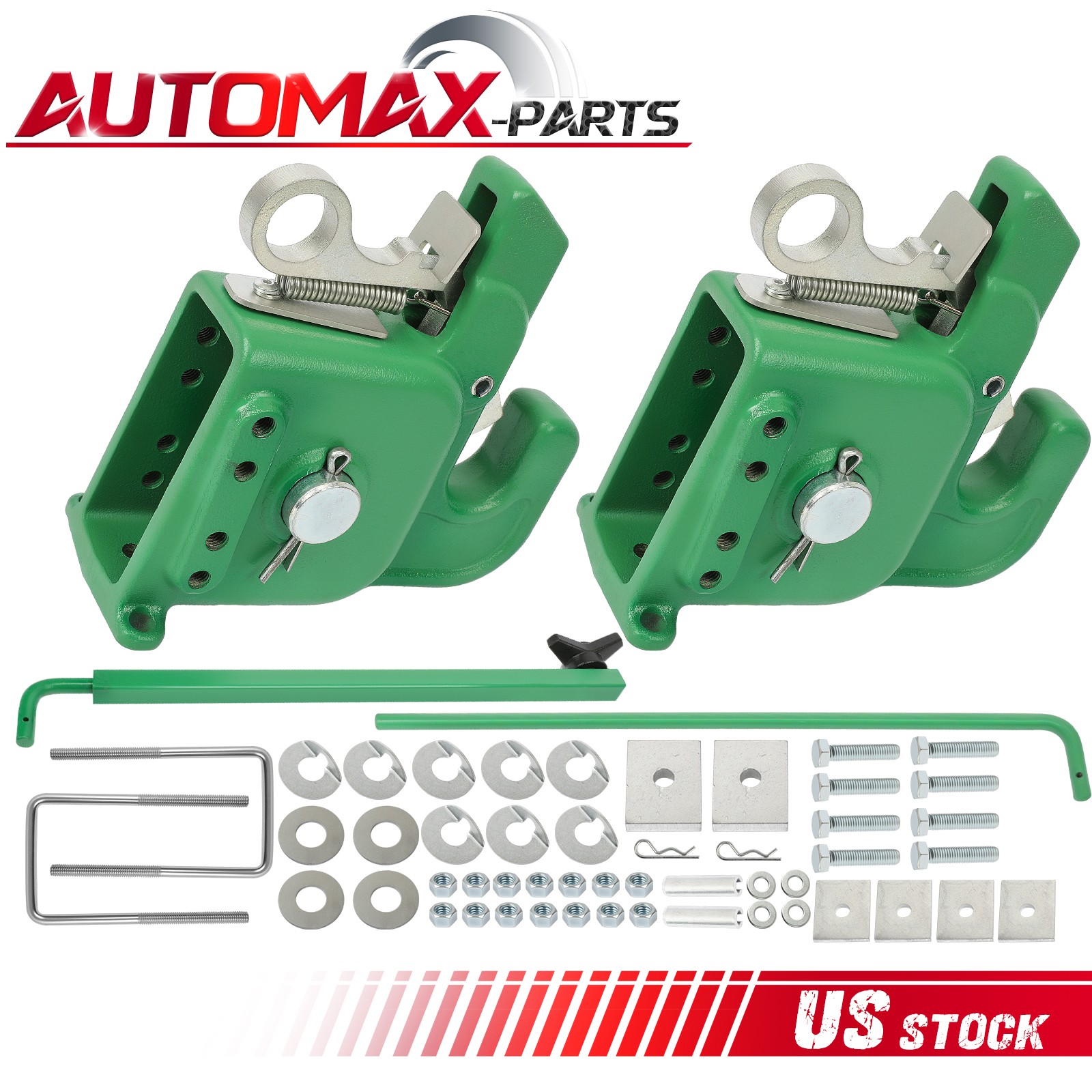 Quick Hitch System w/Stabilizer Bar Easy Change for TradeGear Plough CAT#2 Green