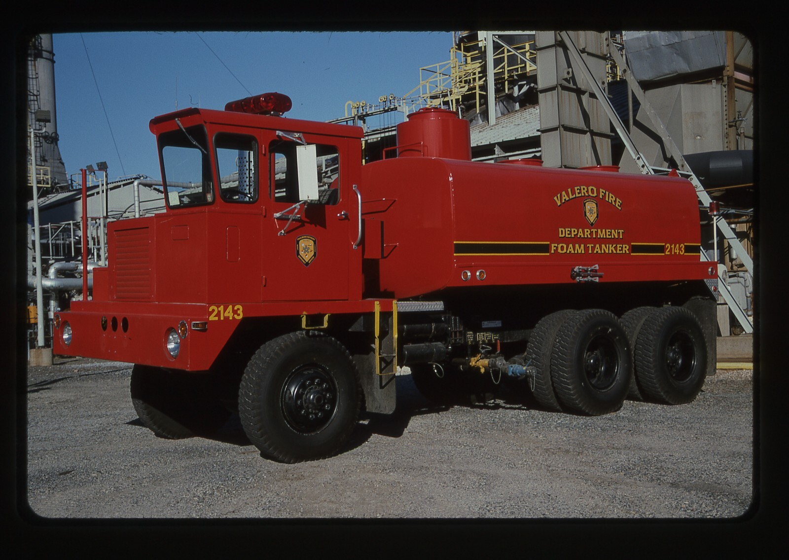 Valero Oil Co Paulsboro NJ CCC Foam Tanker Fire Apparatus Slide