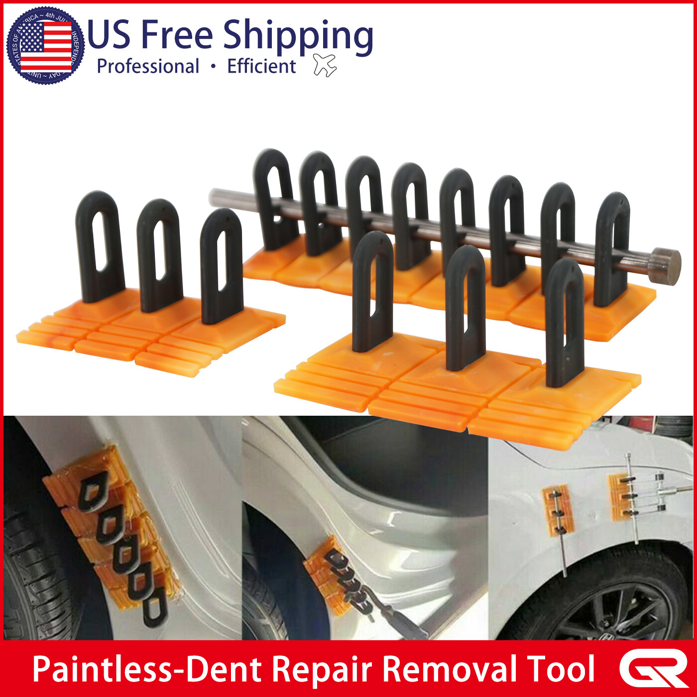 4Pcs Car Body Hail Glue Puller Tabs Pulling Paintless-Dent Repair Removal Tool