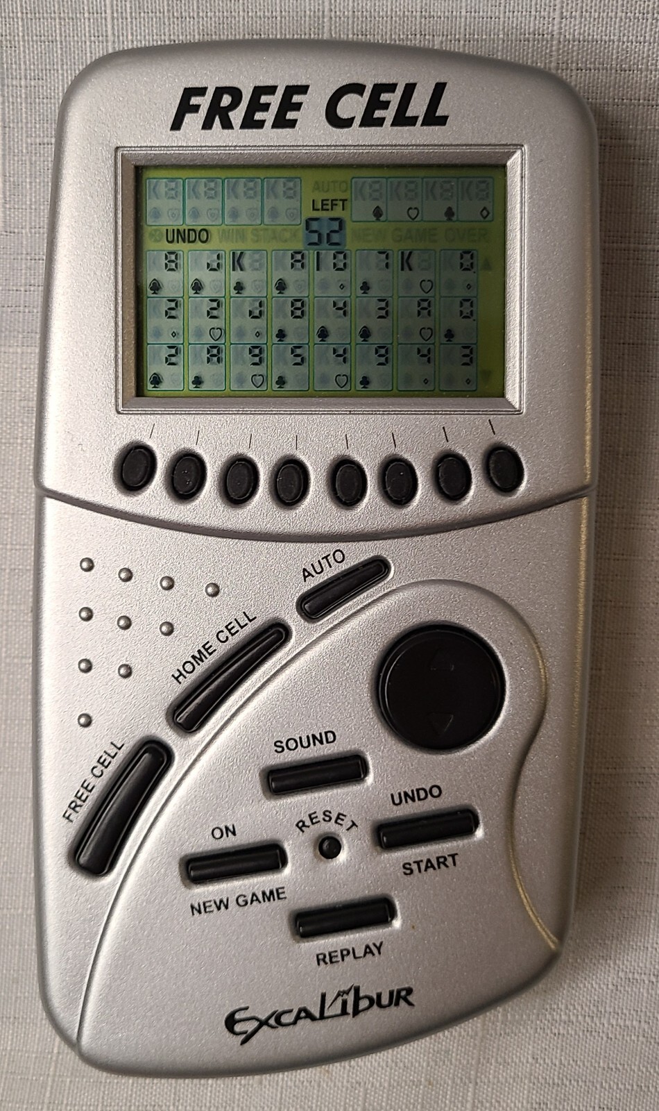 Free Cell Excalibur Electronic Handheld Game Silver Model :485 Tested Travel