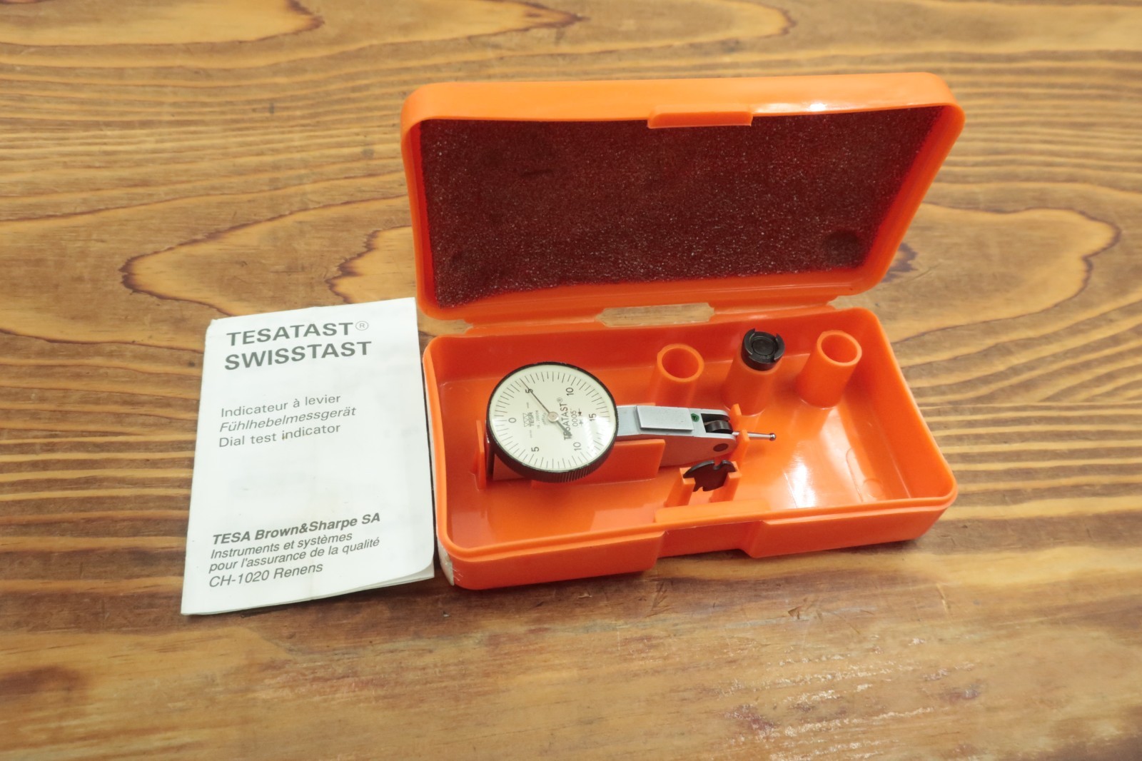 Tesa 18.20006 TesaTast Dial Test Indicator .0005" Swiss Made 01820006