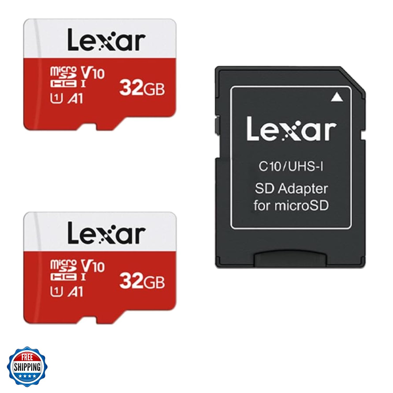 32GB Micro SD Card 2 Pack, microSDHC UHS-I Flash Memory Card with Adapter - U...