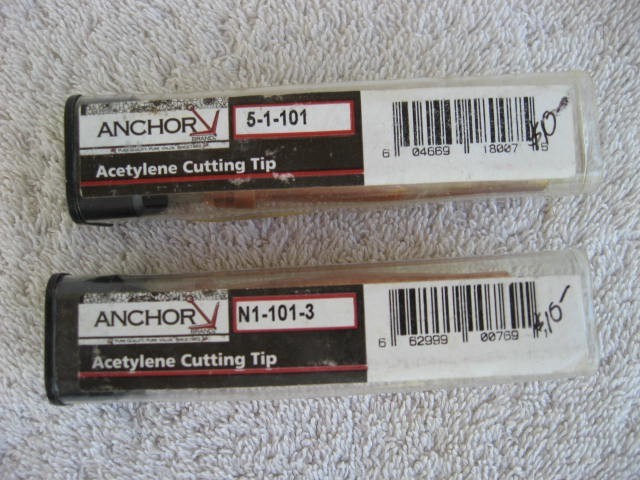 Pair NOS Anchor for Victor Acetylene Cutting Tips-1-N1-101-3 and 1-5-1-101.