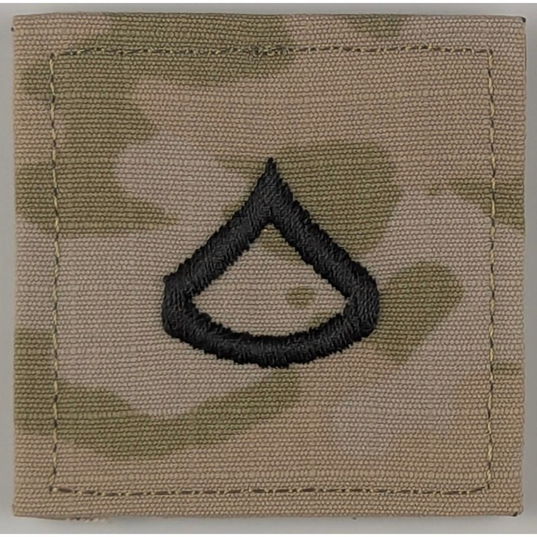Private First Class (PFC) OCP Rank Patch - Hook Fastener - Army Combat Uniform