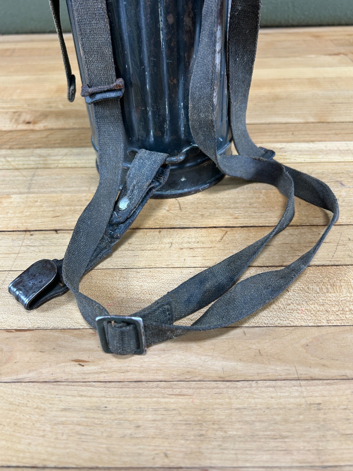 Original WWII German Gas Mask With Canister Can World War 2 Estate Find Surplus