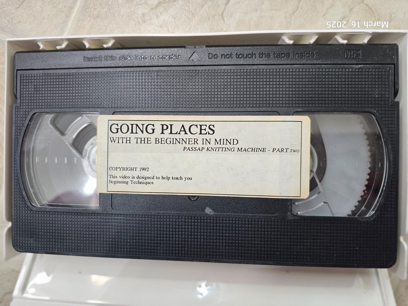 PASSAP Knitting Machine Beginner Techniques Lessons Pt 2 VHS VCR Tape-not tested