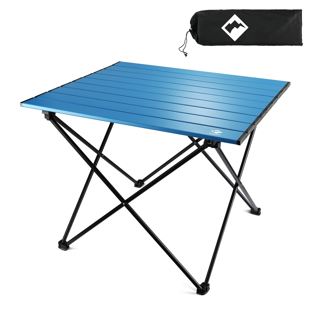 Portable 19" Folding Table Camping Side Table Aluminum Camping Table w/Carry Bag