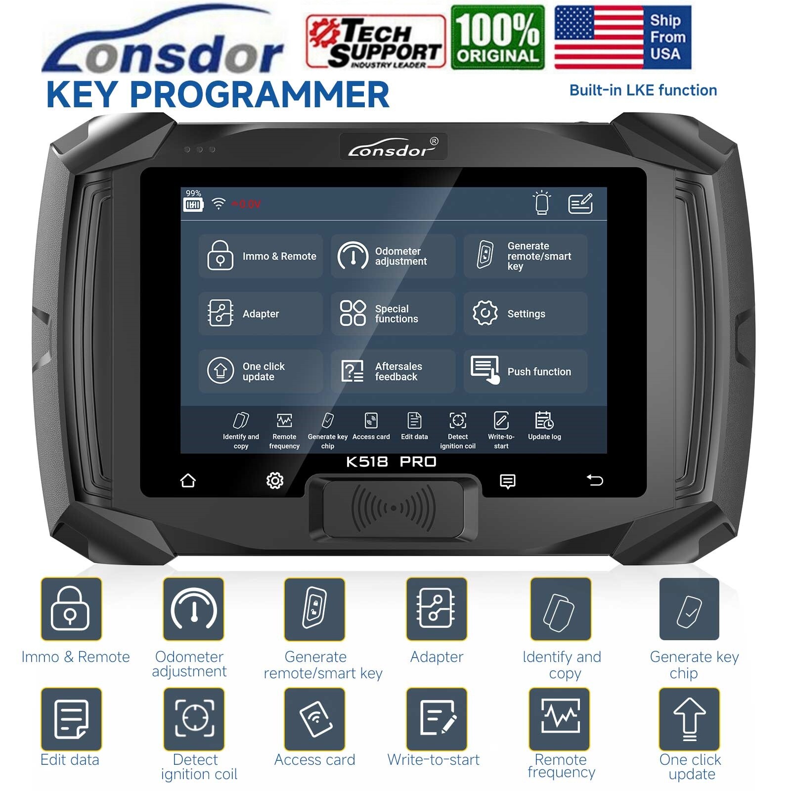 Lonsdor K518 PRO Full Version All In One IMMO Prog-rammer Diagnostic of K518ISE