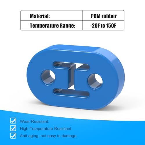 Exhaust Hangers Upgrade EPDM(More Durable than Rubber) Muffler Bushing BLUE