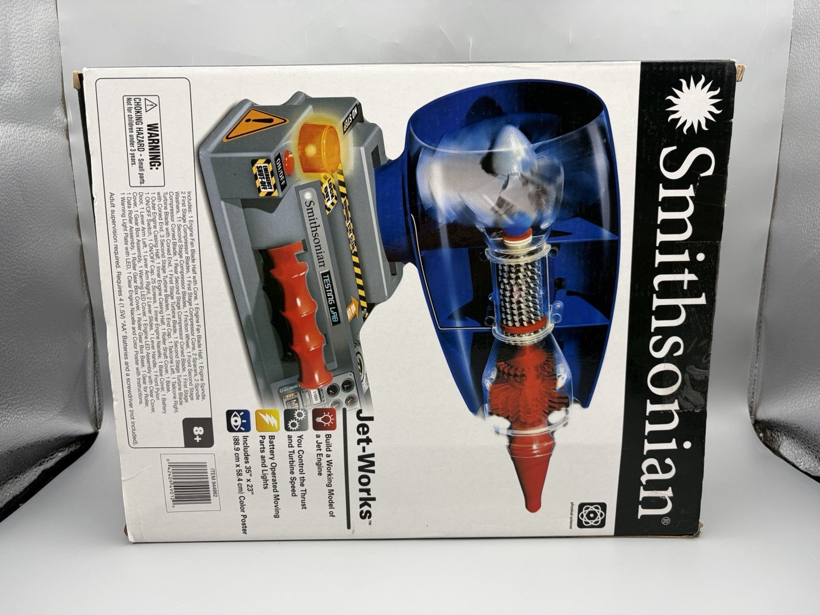 Smithsonian Jet-Works Jet Engine Building Kit STEM Science Model Lights NEW READ