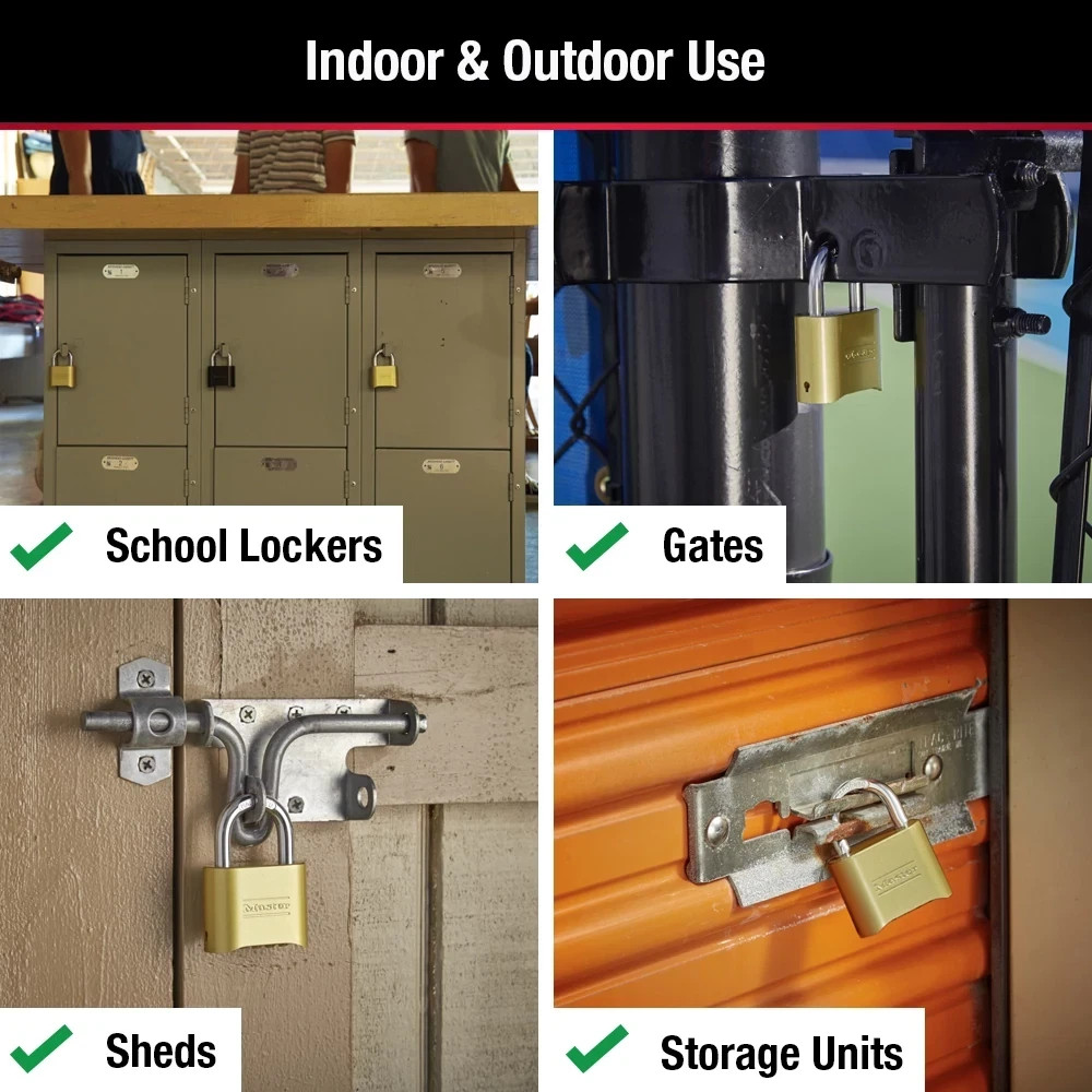Master Lock Set Your Own Combination Padlock Weather Resistant - Brass Model 175