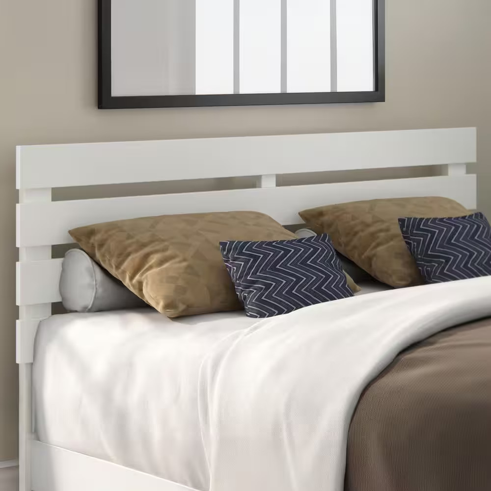 Oxford Queen Headboard with USB Turbo Charger in White