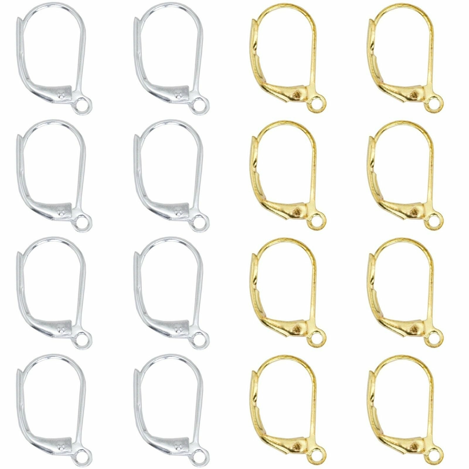 Lever Back Earring Silver Plated or Gold Color - Pro-Quality, Nickel-Free