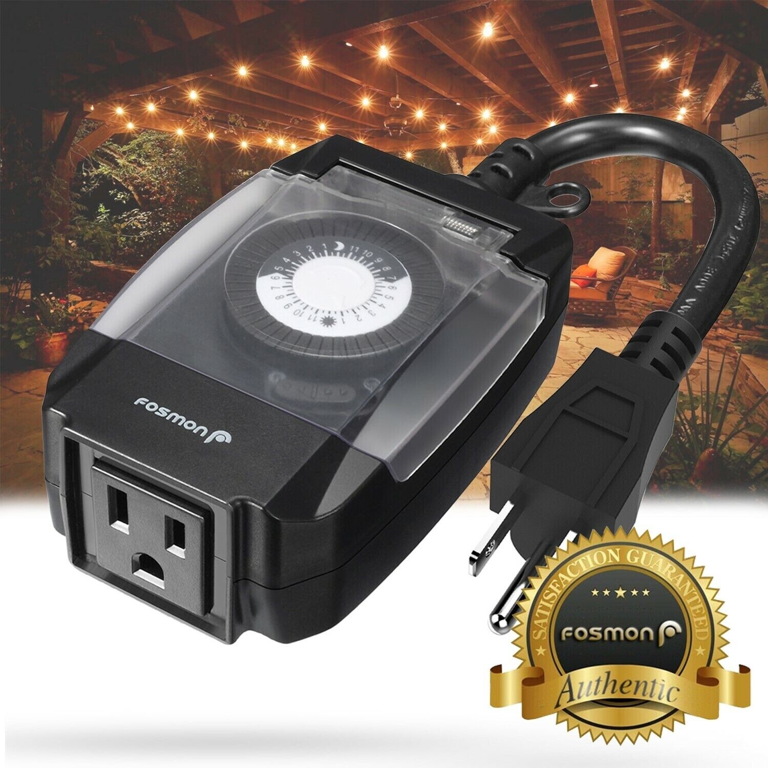 24 Hour Outdoor Mechanical Outlet Timer Weatherproof Automatic Switch Light