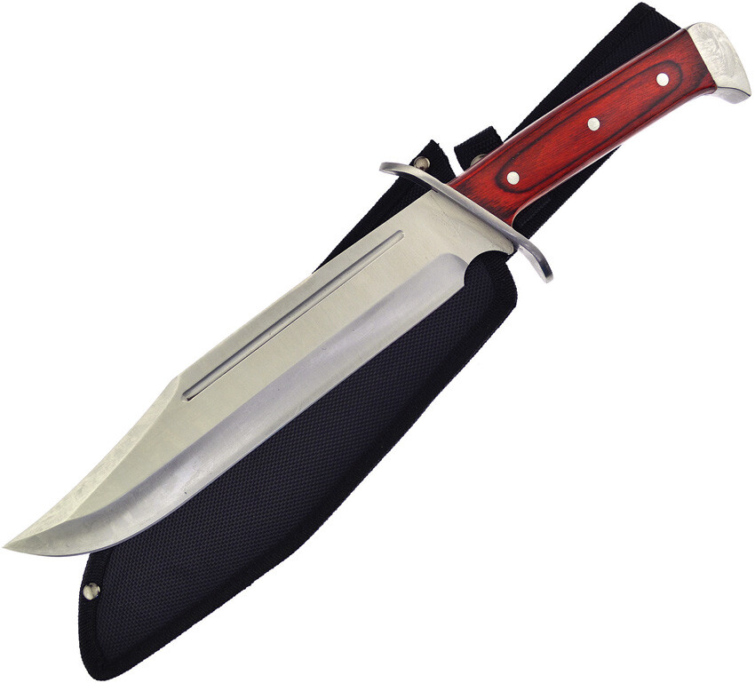 Frost Blackhills Bushmaster 15.5" Stainless Fixed Pakkawood Handle Knife BKH119