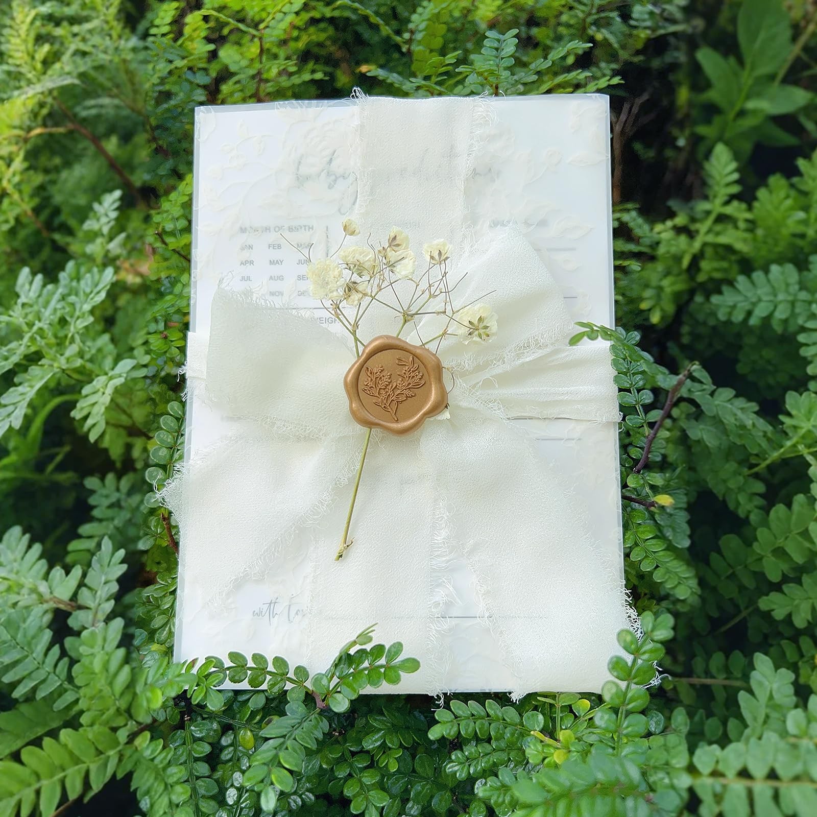 Wedding Invitation Accessories Kit, Pre-Folded Vellum Jackets for 5×7 Invitat...