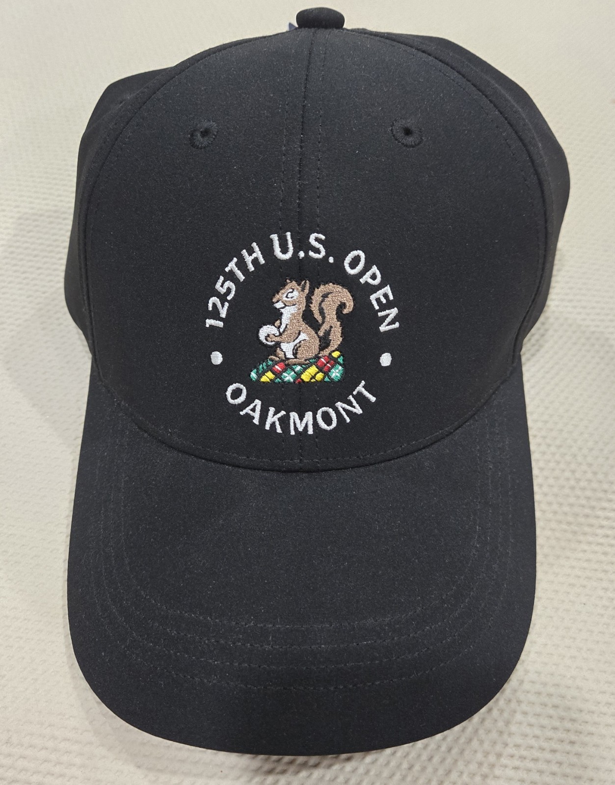 125th US Open Oakmont PGA Golf Embroidered Black Golf Hat Cap Strapback NWT