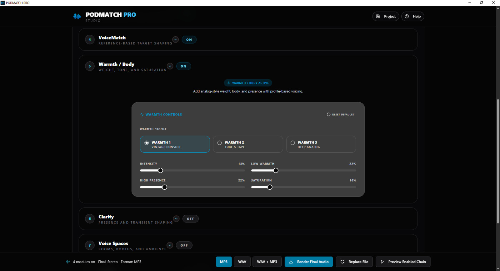 VoiceForge PRO Pipeline High-End Podcaster Processing + Batch Audio Rendering