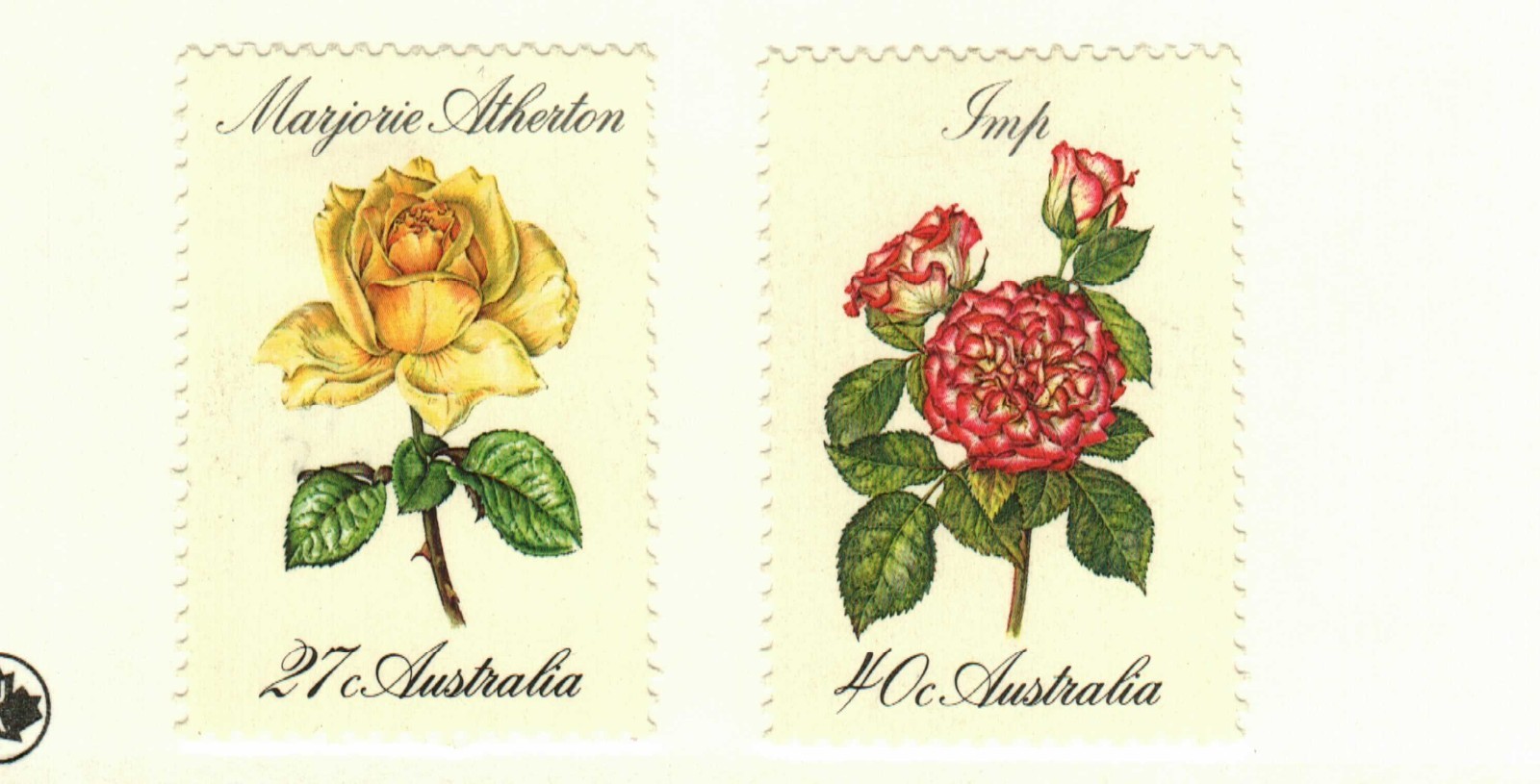 Australia #826-7 MH roses flowers