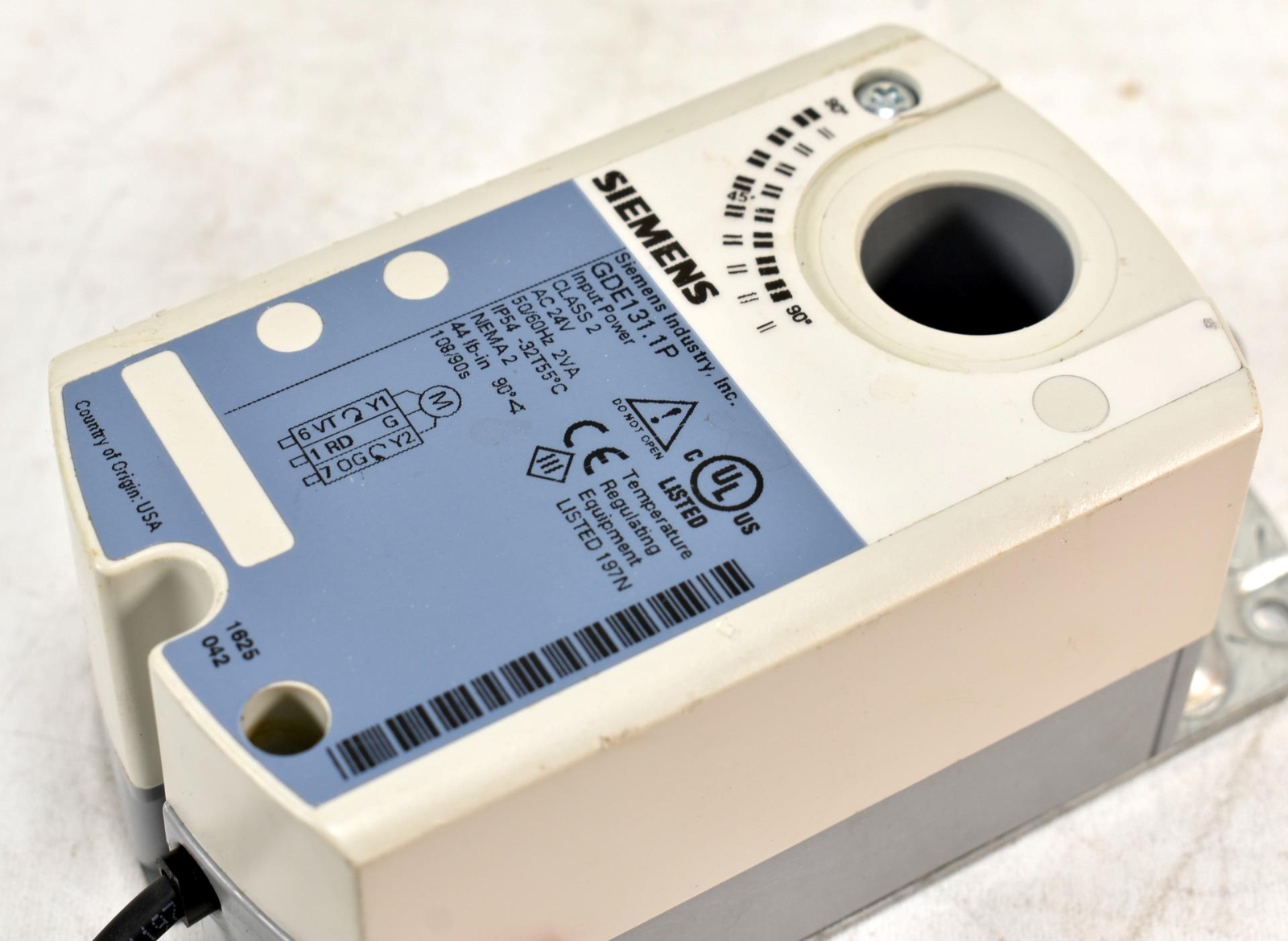 Siemens GDE131.1P Damper Actuator, Non-Spring Return, Floating Control, 44 lb-in