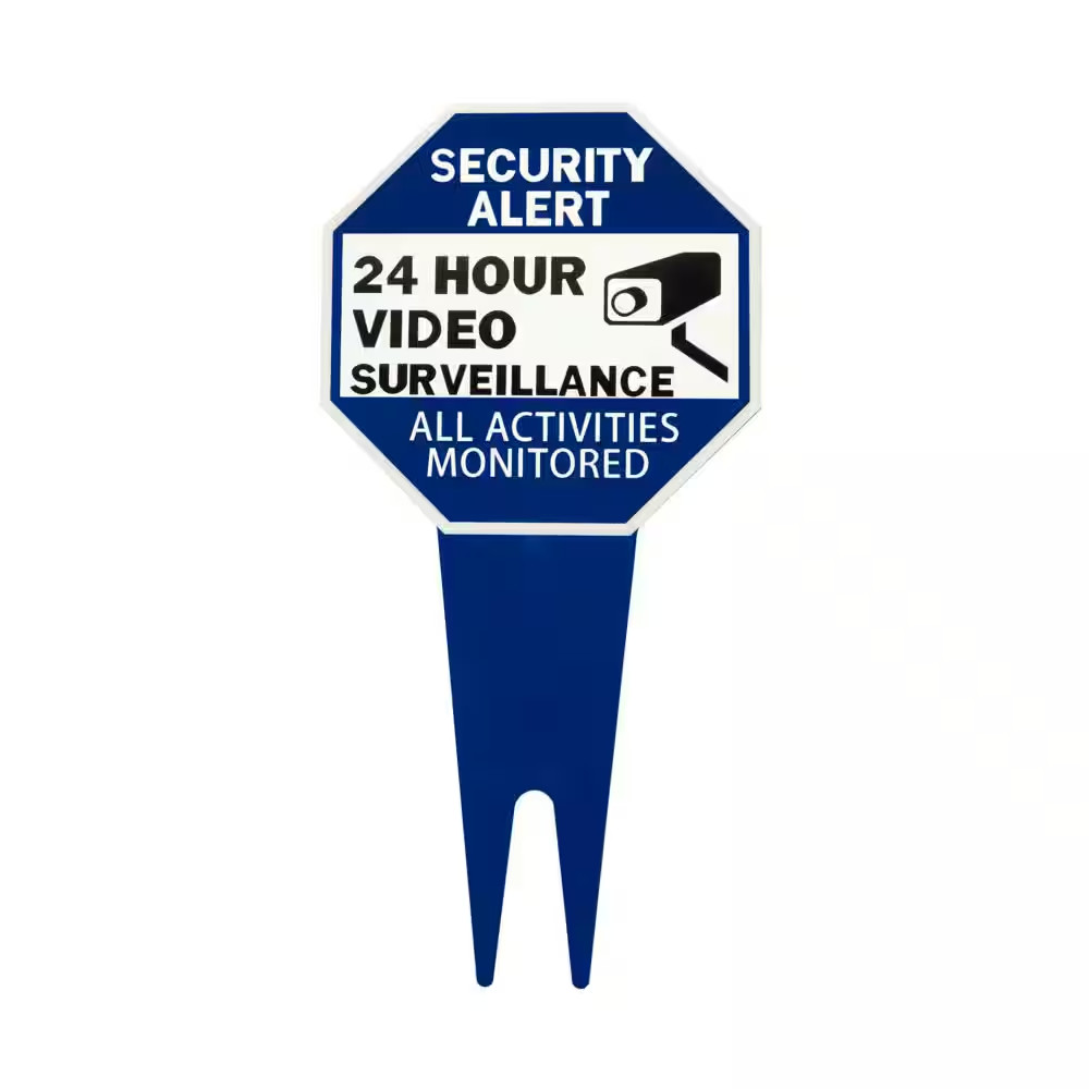 10 In. X 10 In. Aluminum Surveillance Yard Sign Free Shipping New