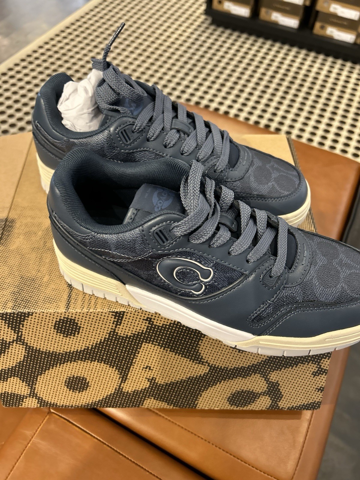 Coach Men's Soho Sneaker With Signature Canvas Denim/Denim CAQ10 7/11/11.5/12/13