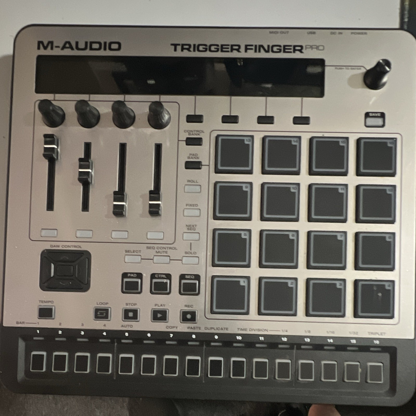 M-Audio Trigger Finger Pro USB MIDI Pad Controller w/ Pad Triggers, DIN Out