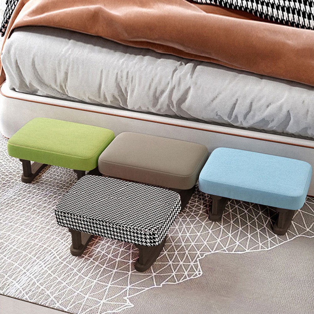Small Ottoman Wooden Sofa Footstool for Resting and Shoe Change US STOCK
