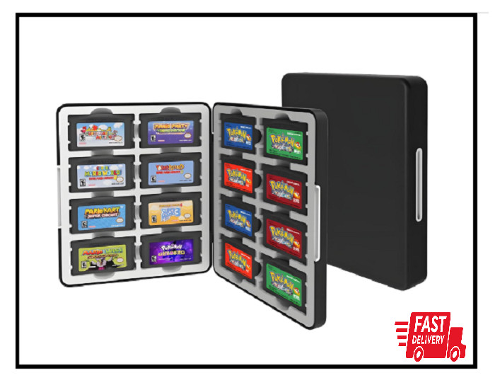GBA Game Case Compatible with Game Boy Advance, Holds 16 GBA Game Cartridges Sil