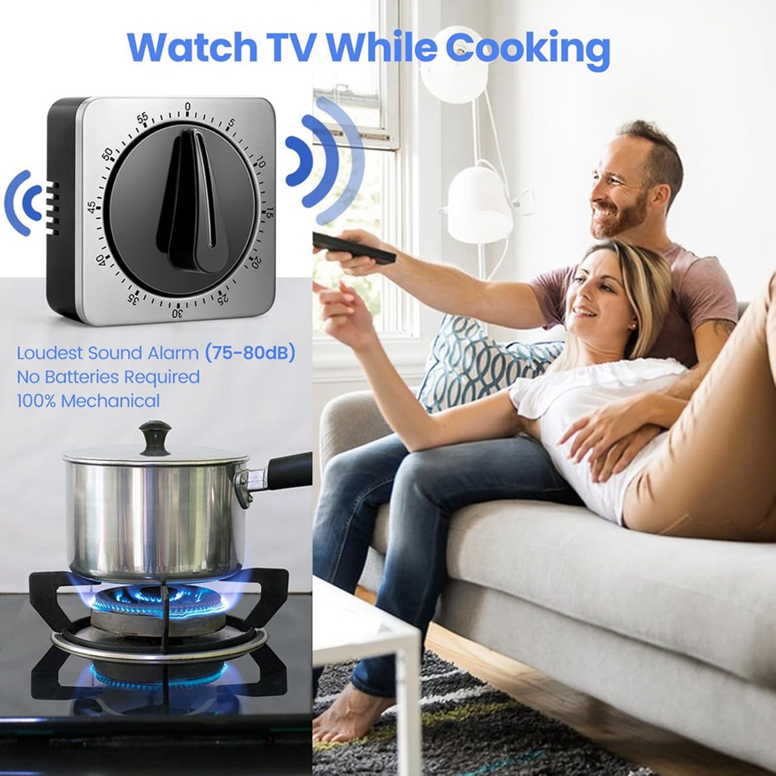 2X Kitchen for Cooking, Chef Cooking Timer Clock with Loud Alarm4737