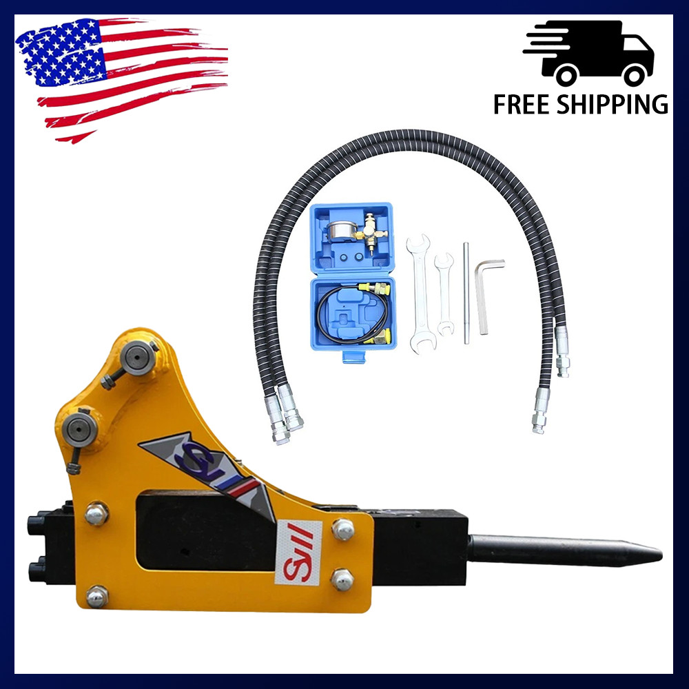 Hydraulic Hammer Side Breaker Attachment For 1Ton Mini Excavator Free Shipping