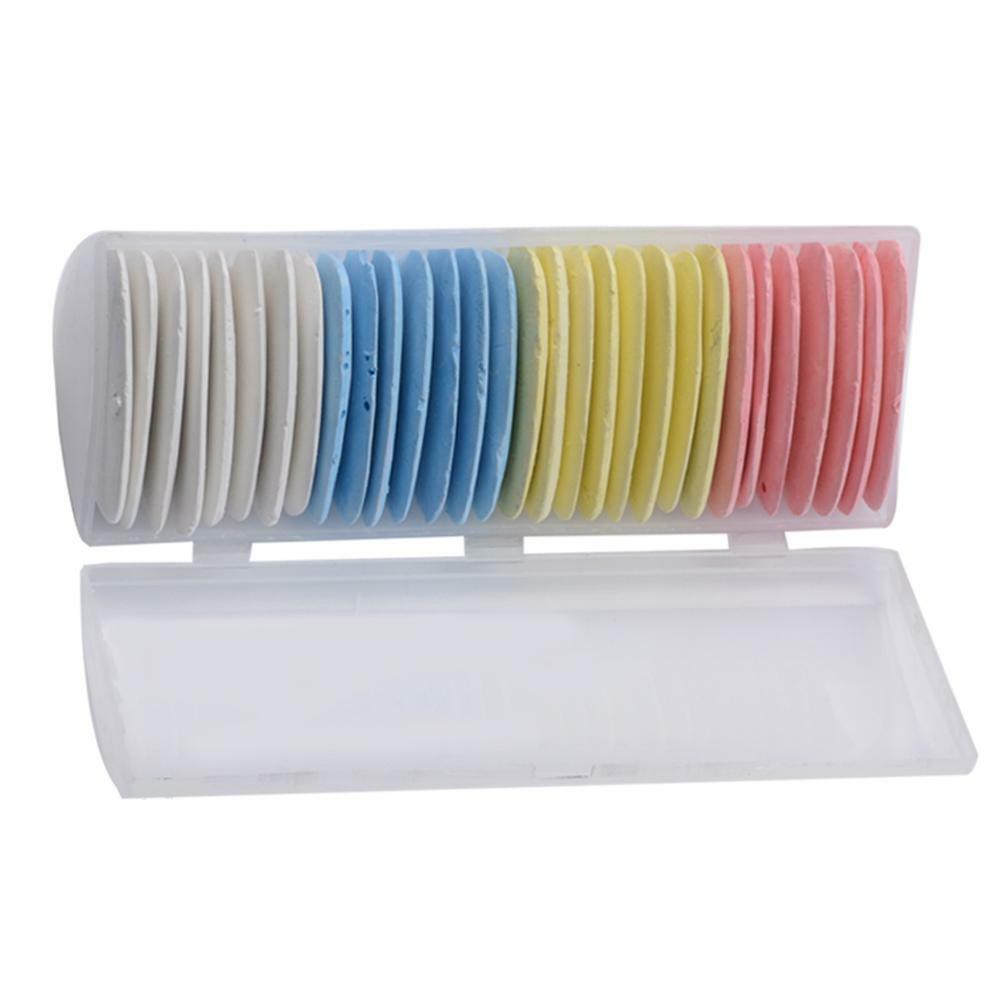 30pc Triangle White Yellow Red Blue Tailor's Chalk Lot For Sewing Craft