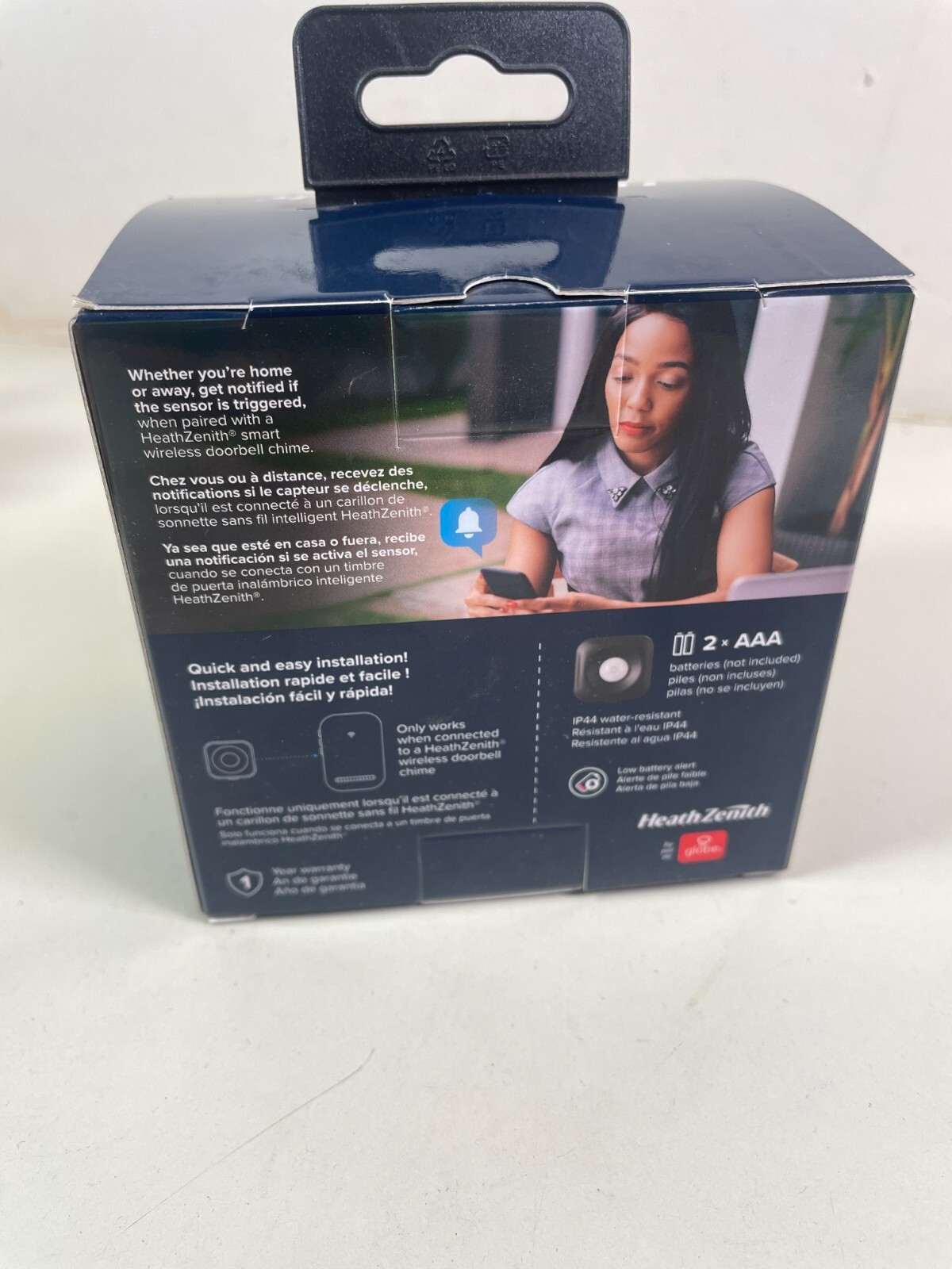 Heath Zenith Black/White Plastic Wireless Motion Sensor for Doorbells