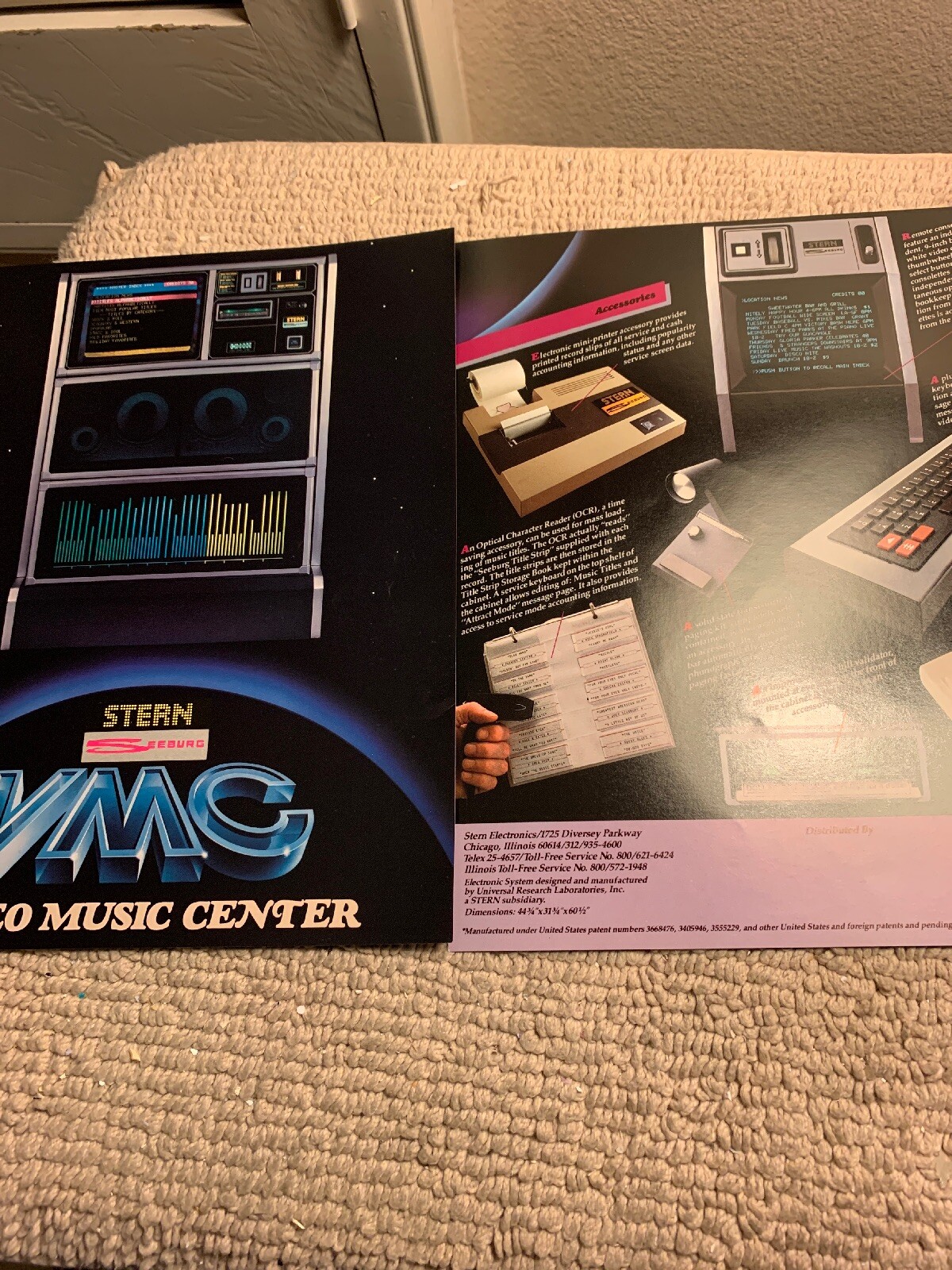 original 11-8 1/4” Stern Seeburg VMG Jukebox FLYER
