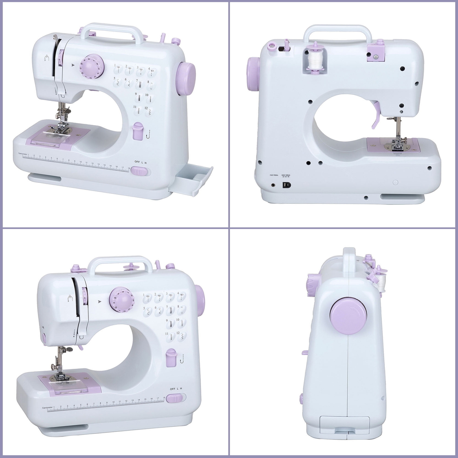 Portable Electric Sewing Machine Crafting Mending Machine 12 Built-In Stitches