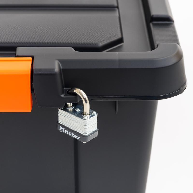 Heavy Duty Storage Bins 6 Pcs Lockable Lids Stackable Containers Durable Totes