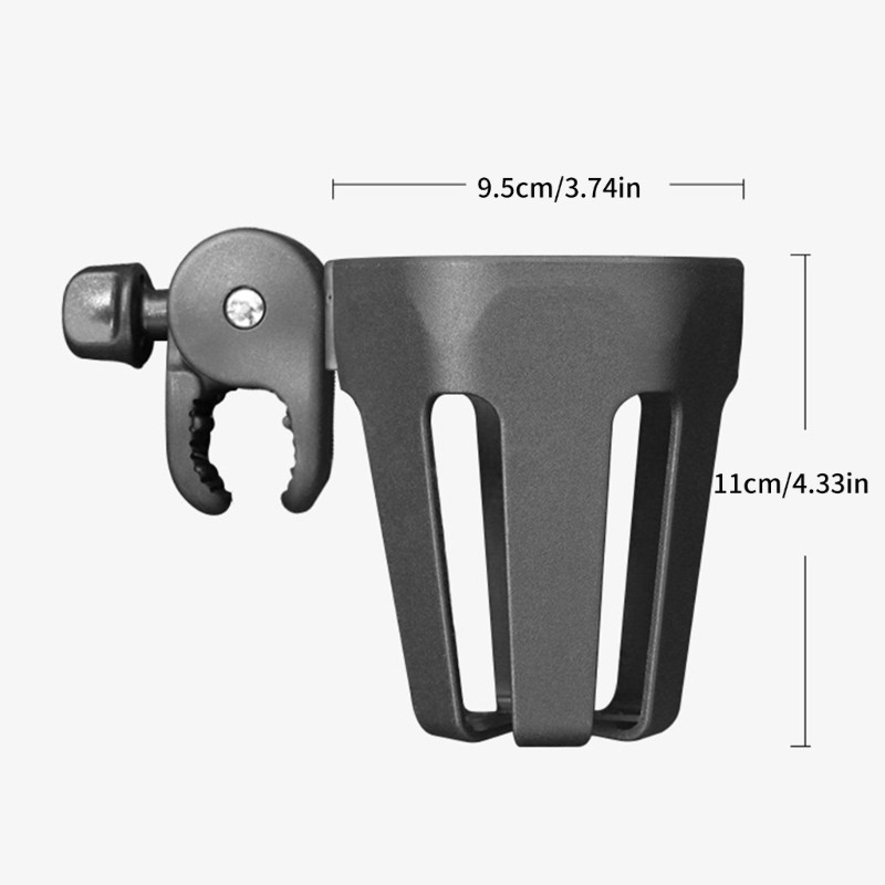 Secure Grip Cup Cage 360 Swivel Mount For Strollers Handlebar Wheelchair Frame