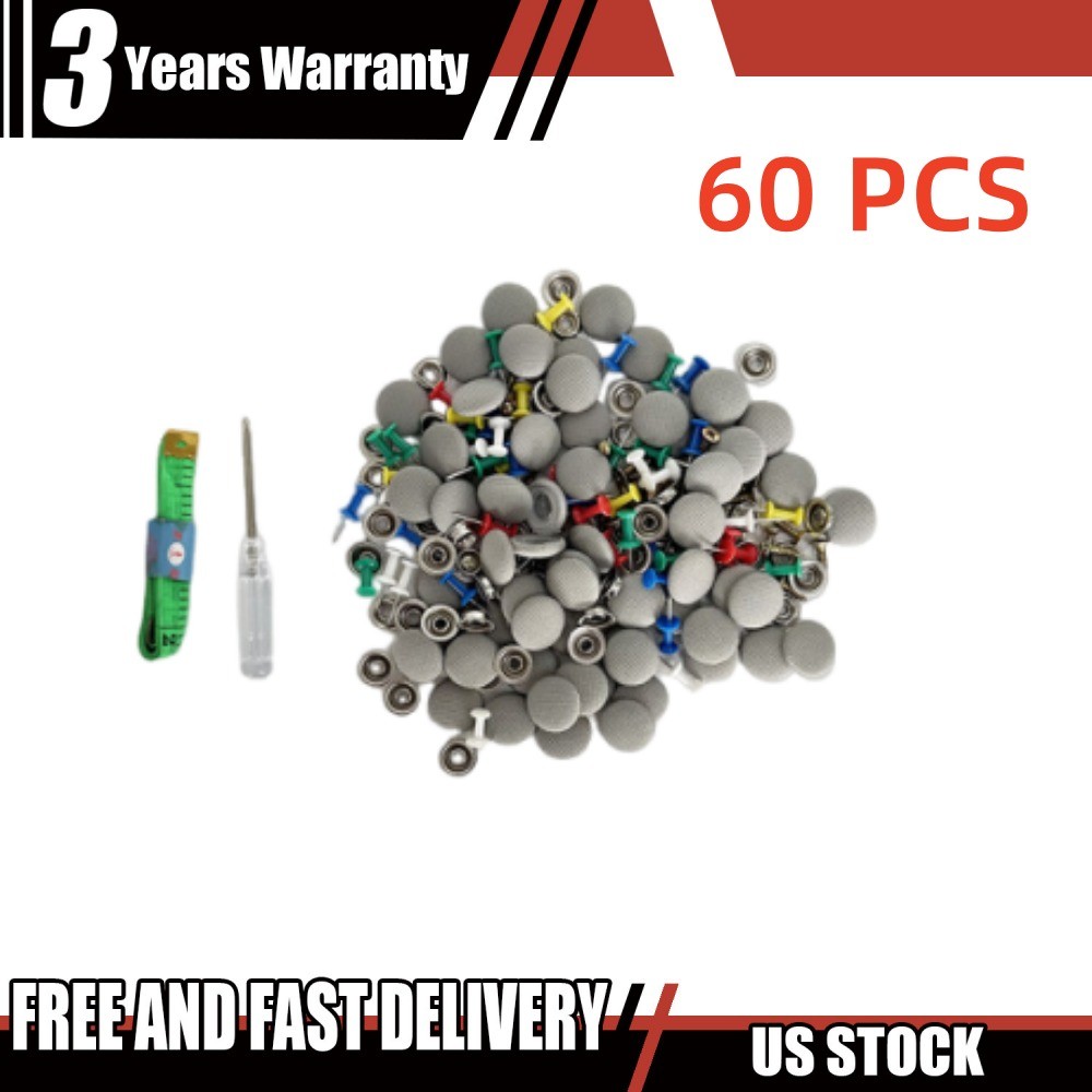 60PCS Car Roof Liner Ceiling Kit Repair Buckle Sagging Headliner Pins Rivet Snap