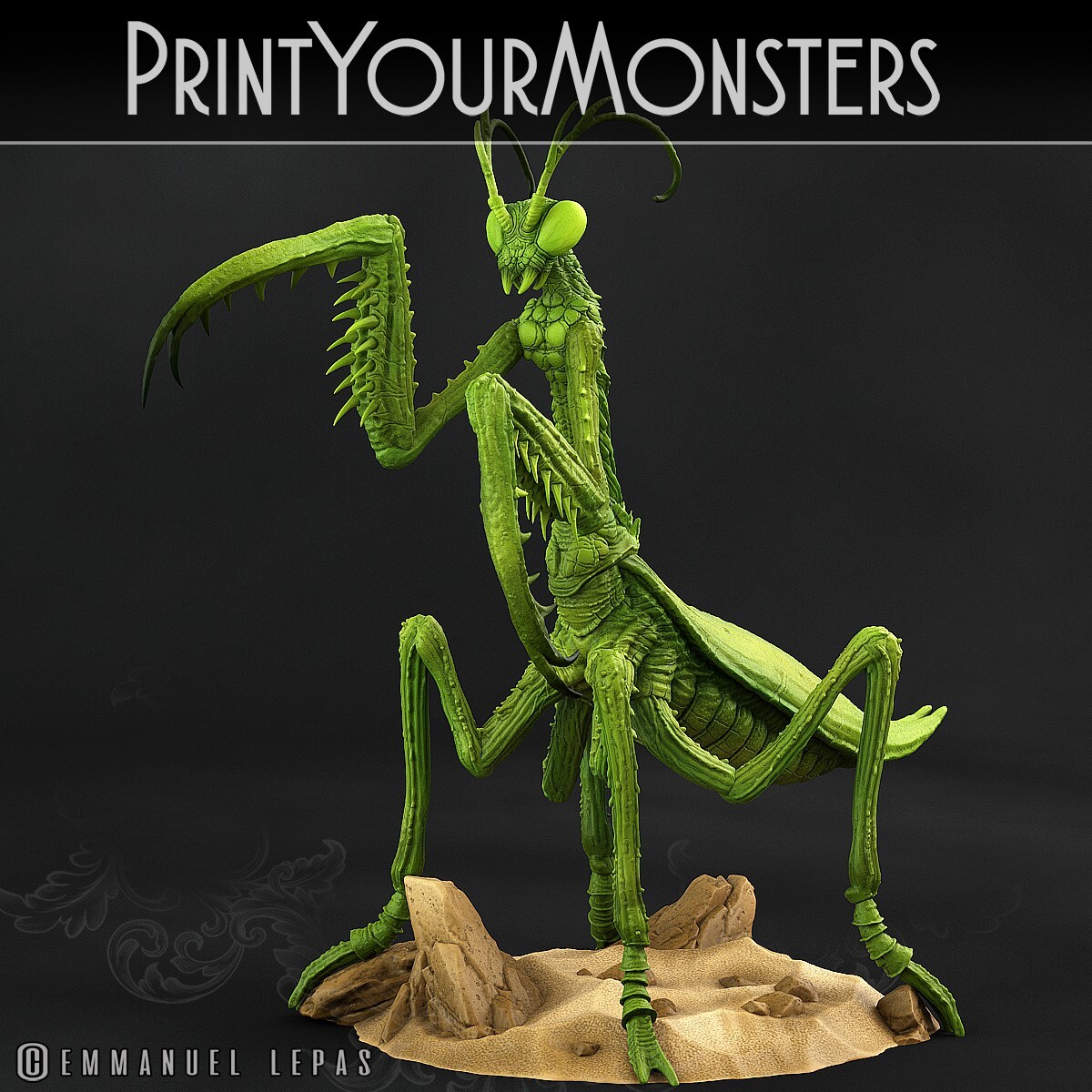 Giant Mantis DnD  Legion Terrain Scenery Tabletop Miniatures 28mm