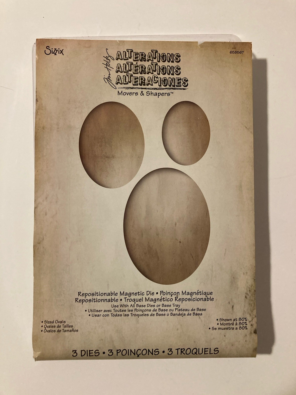 Sizzix Tim Holtz Alterations Bigz Movers And Shapers SIZED OVALS #658567