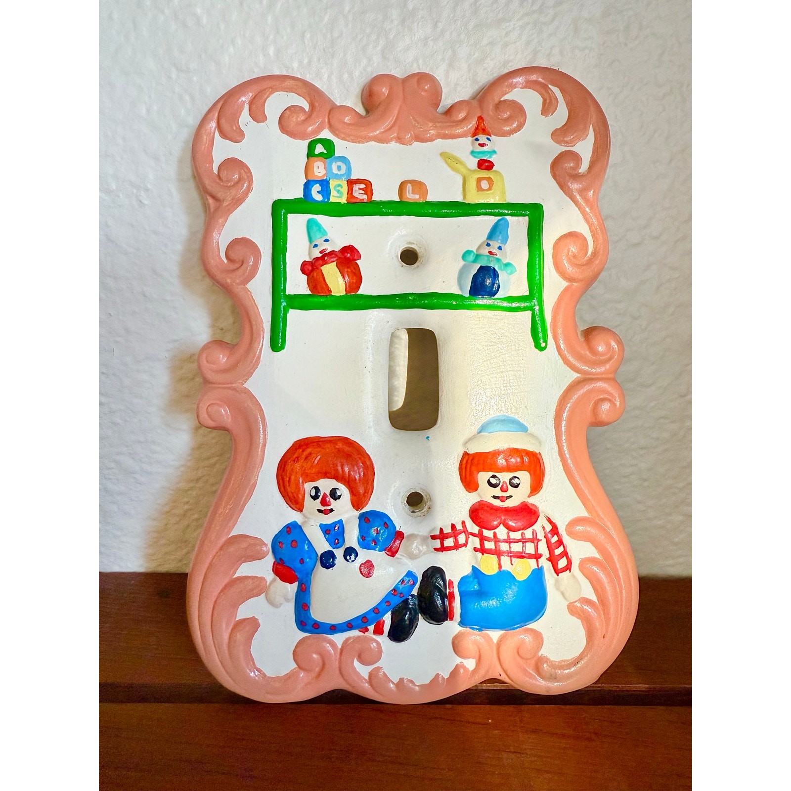 Vintage Raggedy Ann and Andy Light Switch Cover