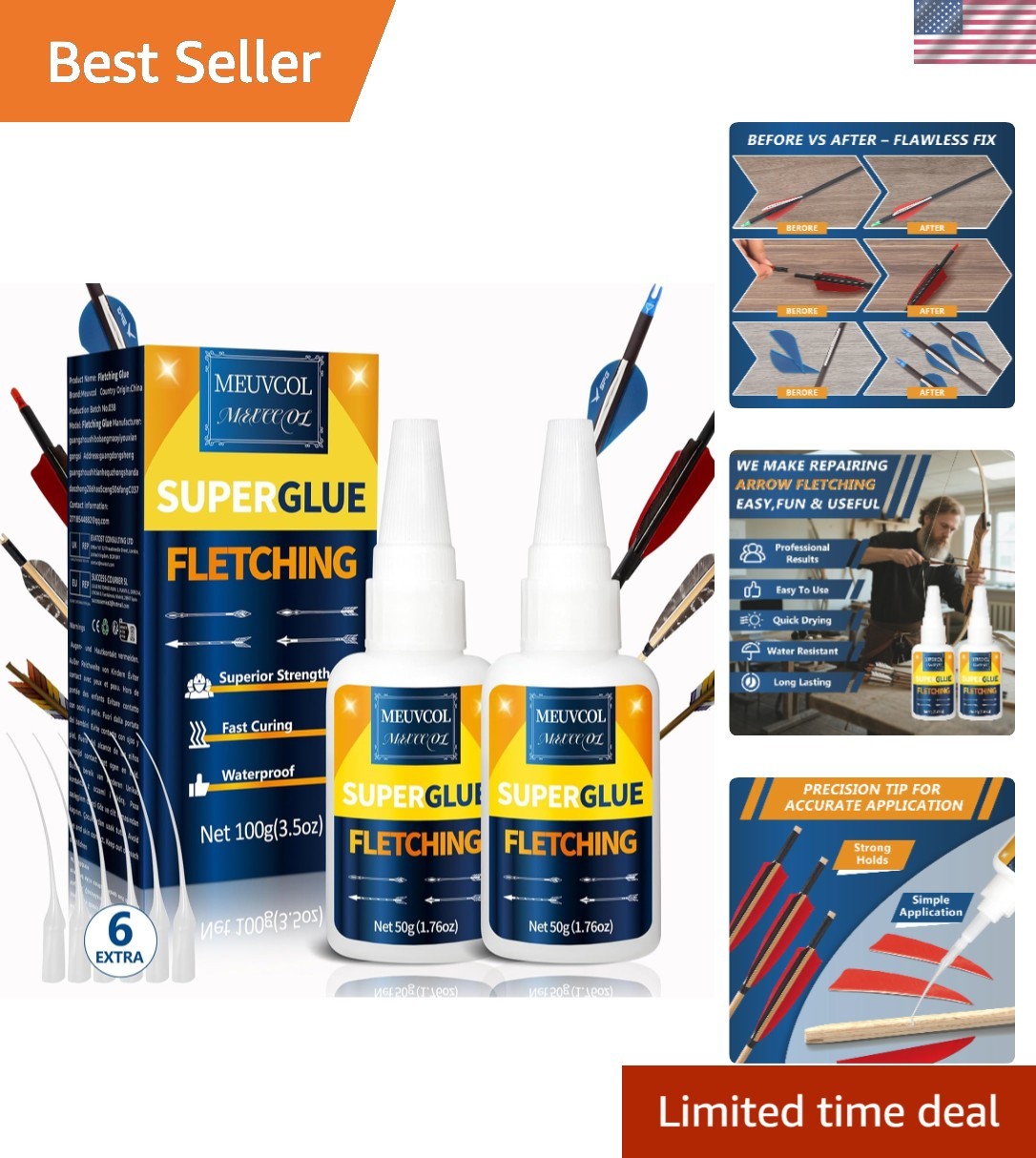 100g Arrow Adhesive - Heavy Duty & Waterproof for Wood, Carbon, Aluminum