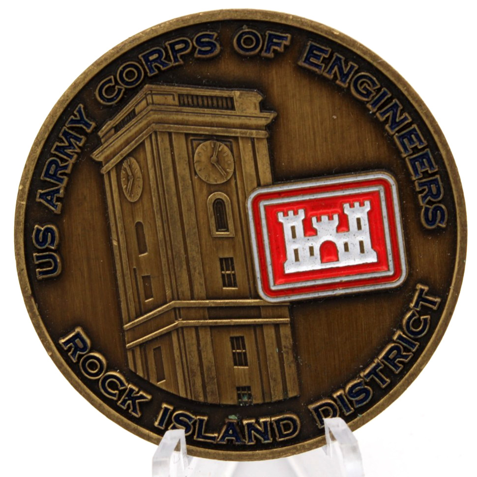 US Army Corps of Engineers Rock Island District Honor Challenge Coin 1.75"