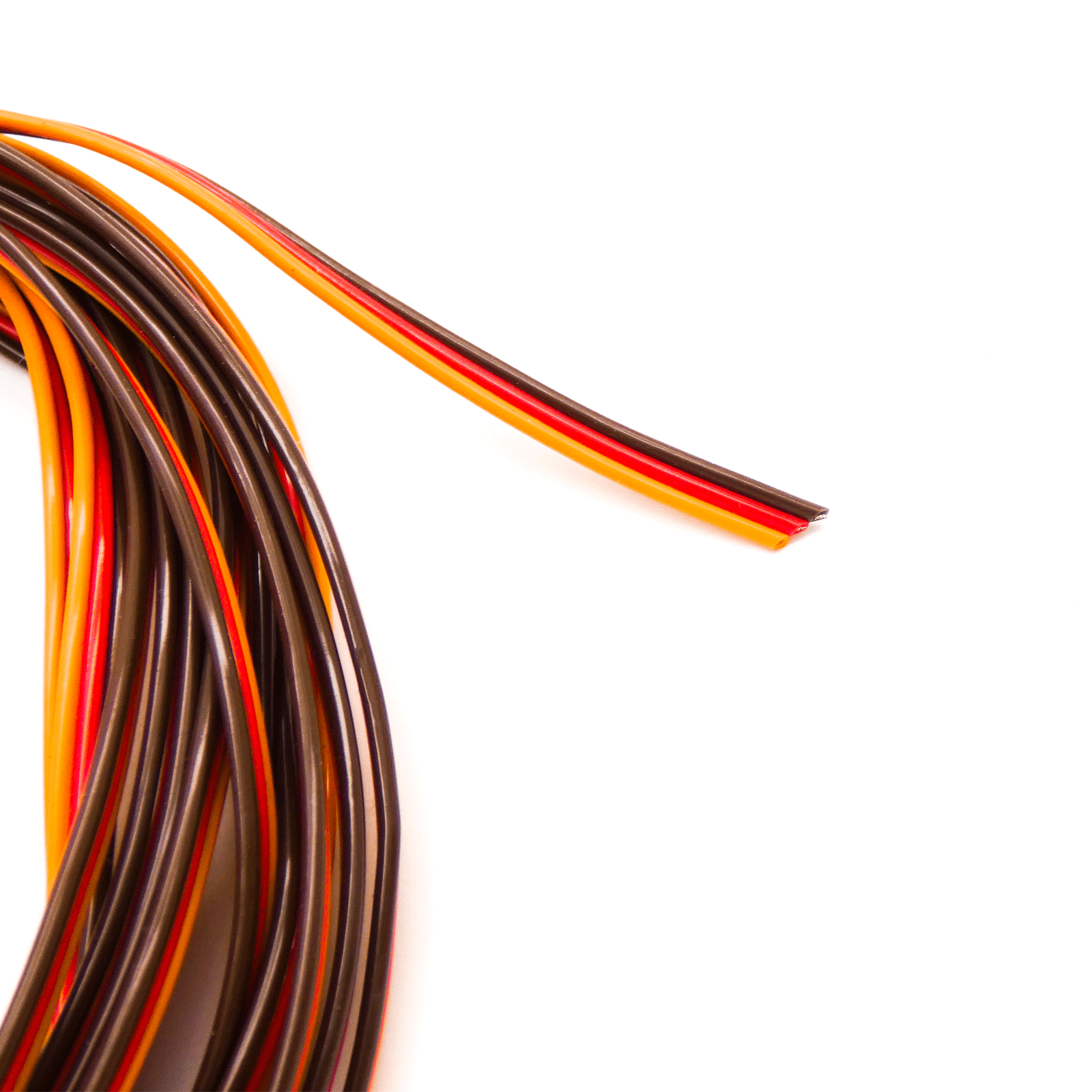 20ft 22AWG Servo Wire Lead Extension Cable (Orange/Red/Brown)