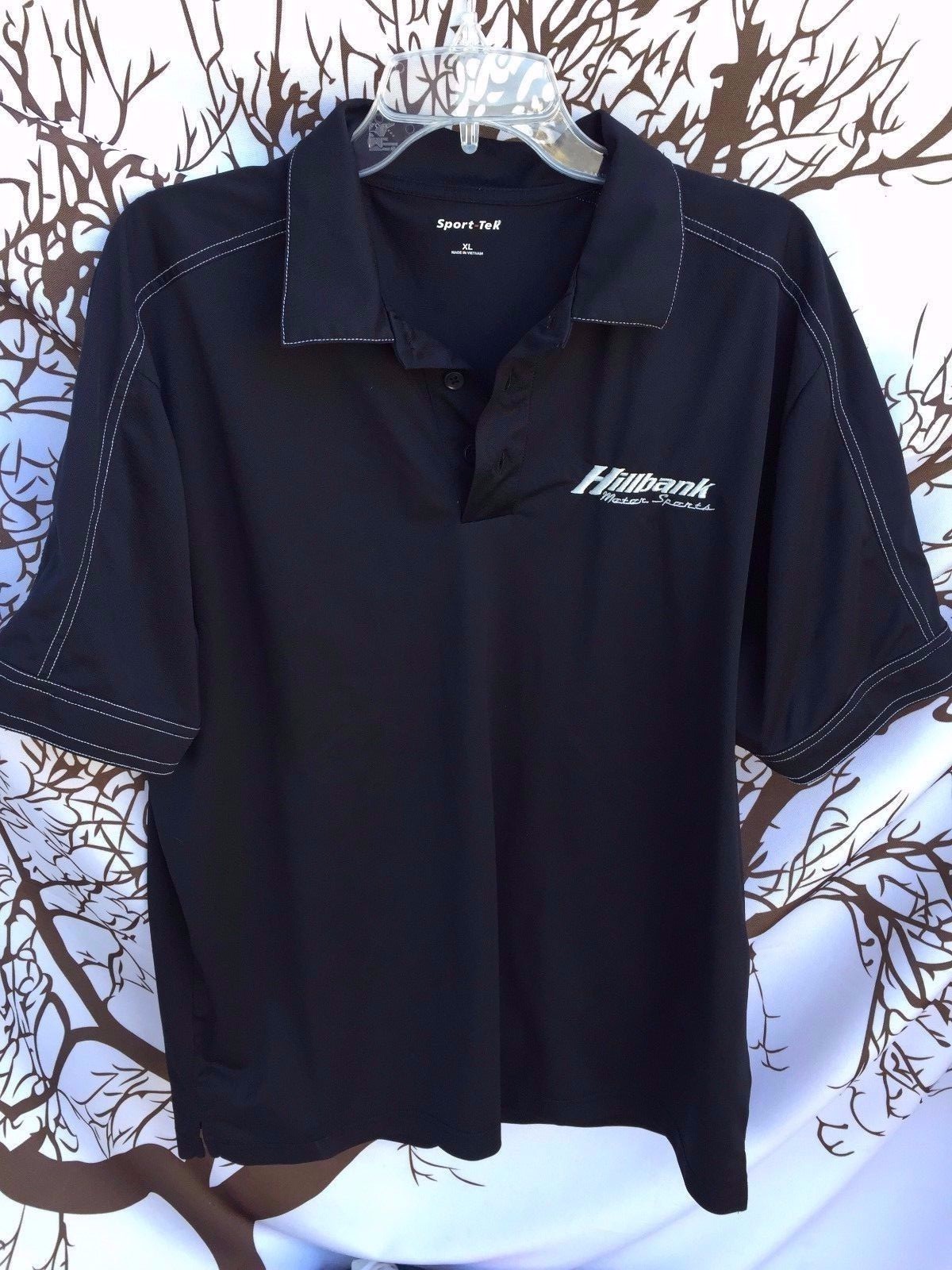 HillBank Motor Sport Shelby Racing SportTek Stitched Polo Shirt XL X-LARGE Black