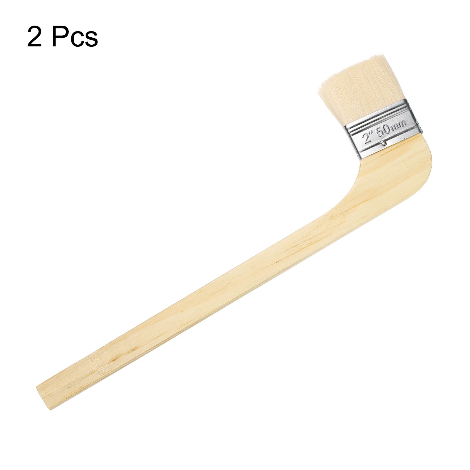 Paint Brush 2Pcs 2" Soft Wool Angled Bend Radiator Paint Brush White
