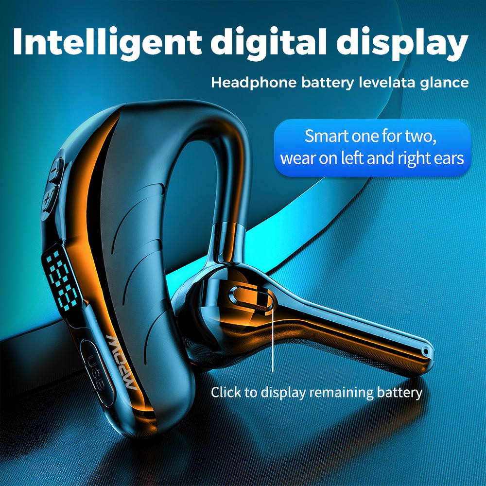 Mpow Single-Ear Office Trucker Bluetooth Headset Noise Cancelling Wireless