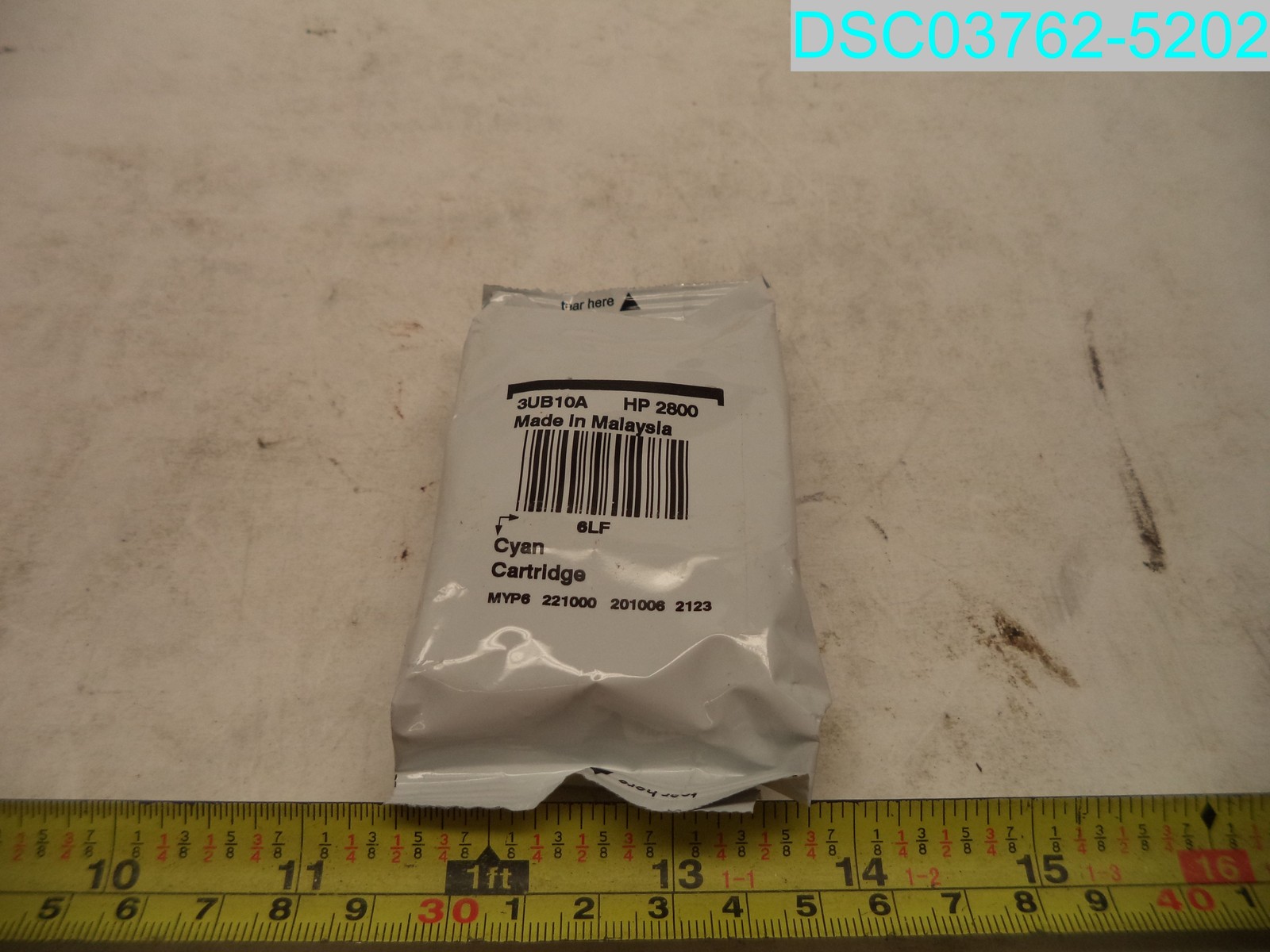 QTY=3: HP 2800 3UB10A Cyan Ink Cartridge for HP Business InkJet 2800